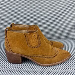 Madewell The Grayson Brogue Chelsea Ankle Boots Womens Size 7.5 Brown Western